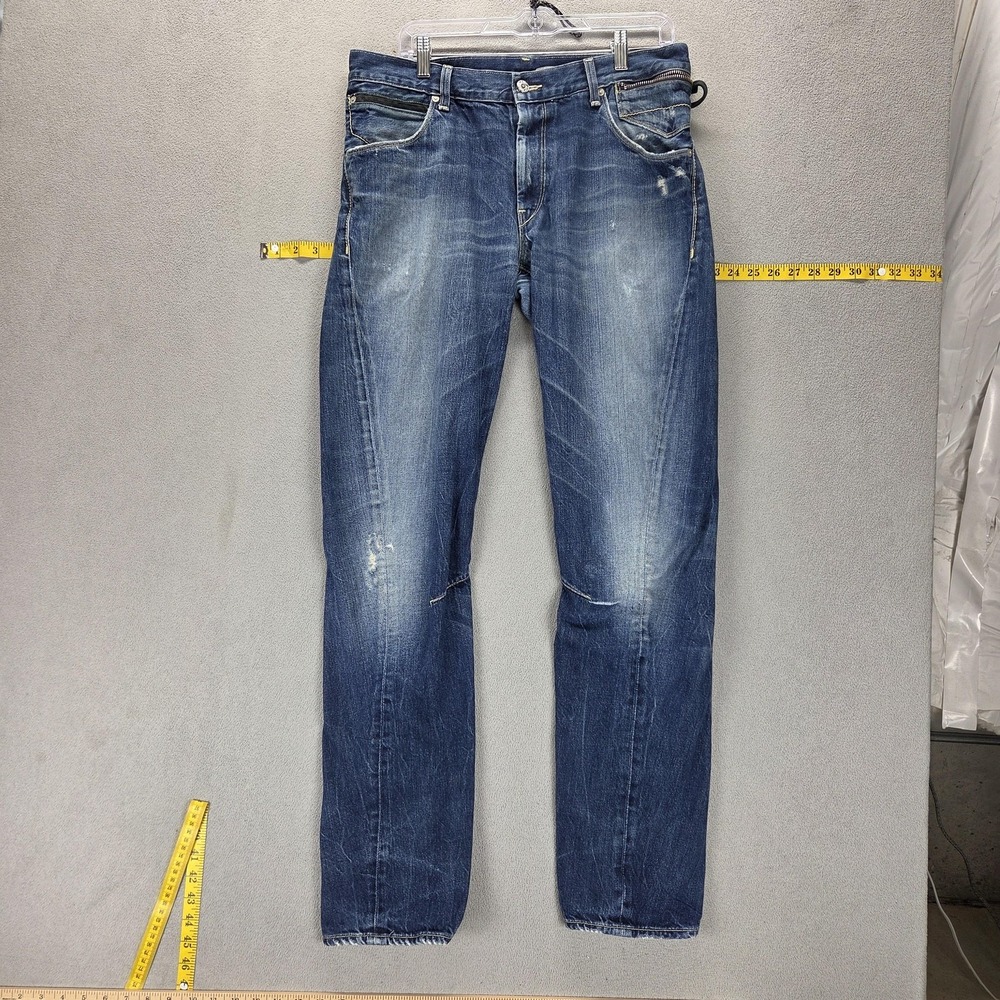 Vintage Levis Engineered Jeans Mens 34x34 Blue Twisted Zip Fly Medium Wash